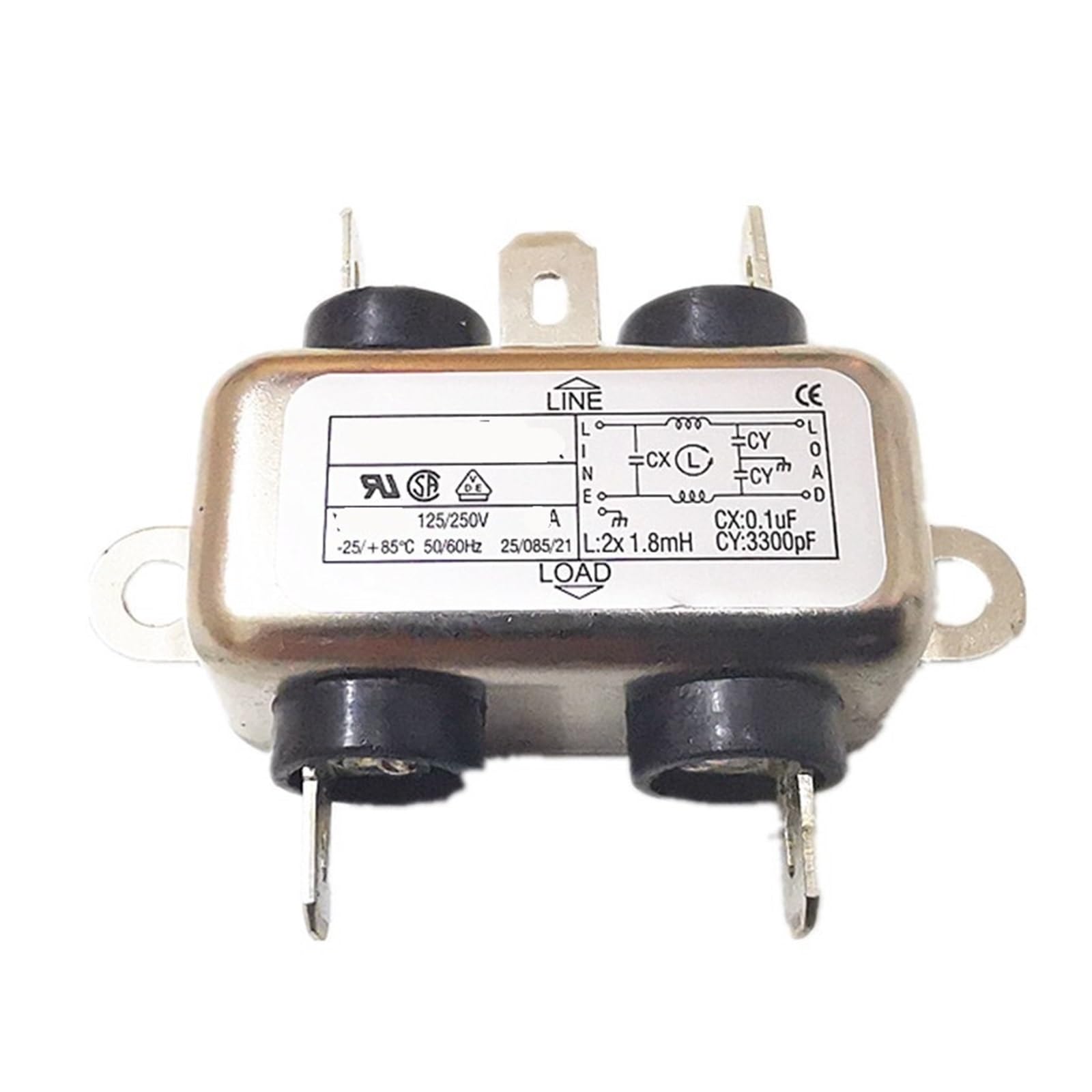 WBBAYDRFR Power Filter YK03T1 3A 6A 10A electromagnetic Anti-Interference(YK03T1 3A)