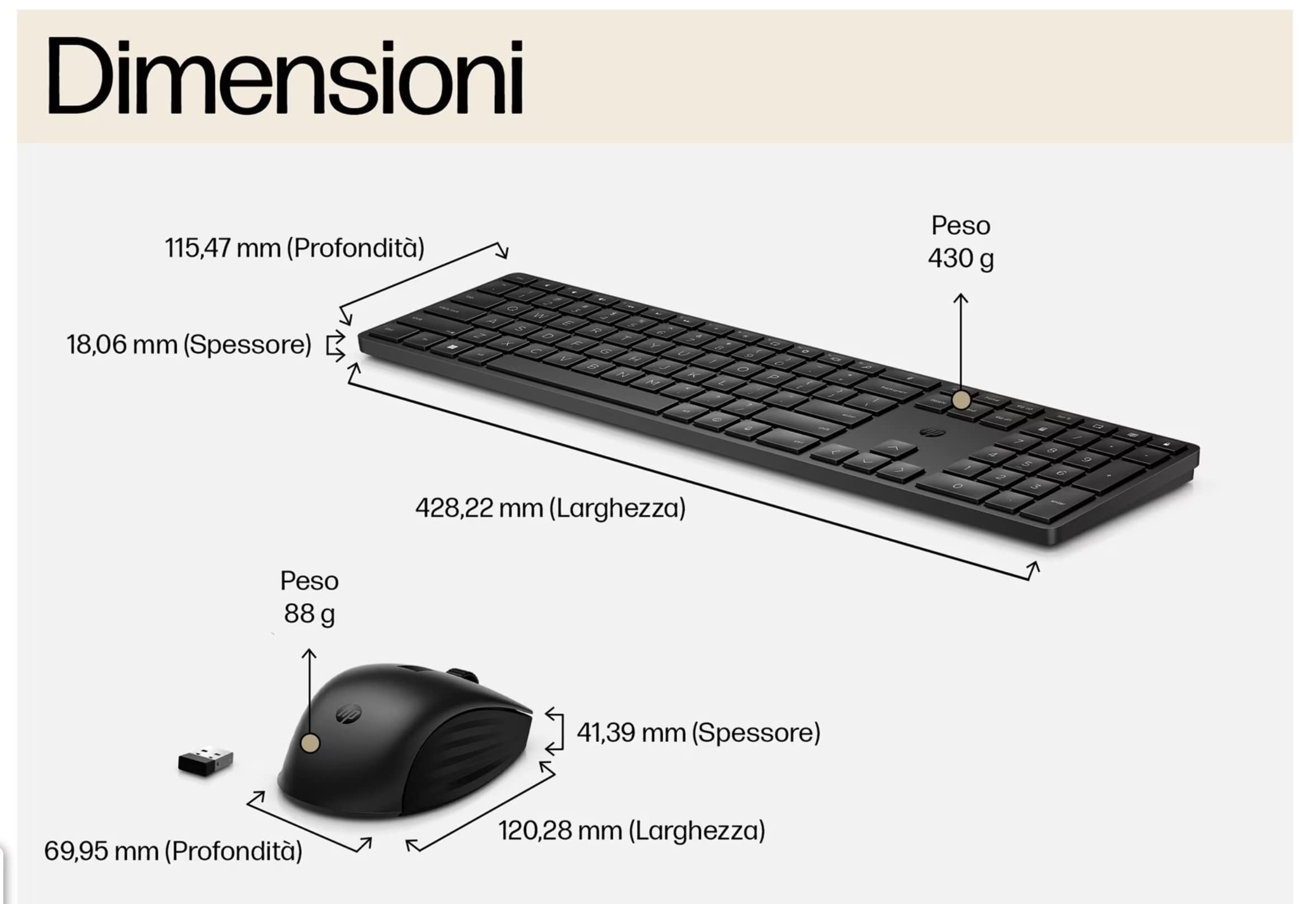 HP 655 TASTIERA+MOUSE WIRELESS KIT