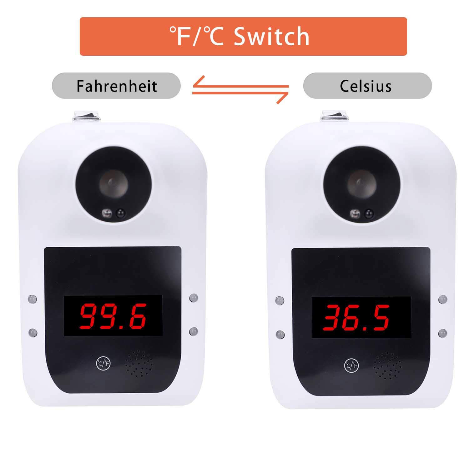 One-Day Sale: Up to 70% Off AGZ Wall-Mounted Non-Contact Infrared Thermometer with Voice Broadcast, Forehead Thermometer with Fever Alarm for Offices,Factories,Shops,Schools, Restaurants,Rail Station Entrances One-Day Sale: Up to 40% Off AGZ Wall-Mounted Non-Contact Infrared Thermometer with Voice Broadcast, Forehead Thermometer with Fever Alarm for Offices,Factories,Shops,Schools, Restaurants,Rail Station Entrances