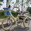 Outdoor Cruiser Tricycle for Adults with Pedals, 3-Wheel Bicycle Featuring Pneumatic Tire Spoke Wheel, Tandem Trike with Back Seat and Single Brake for Traveling #1