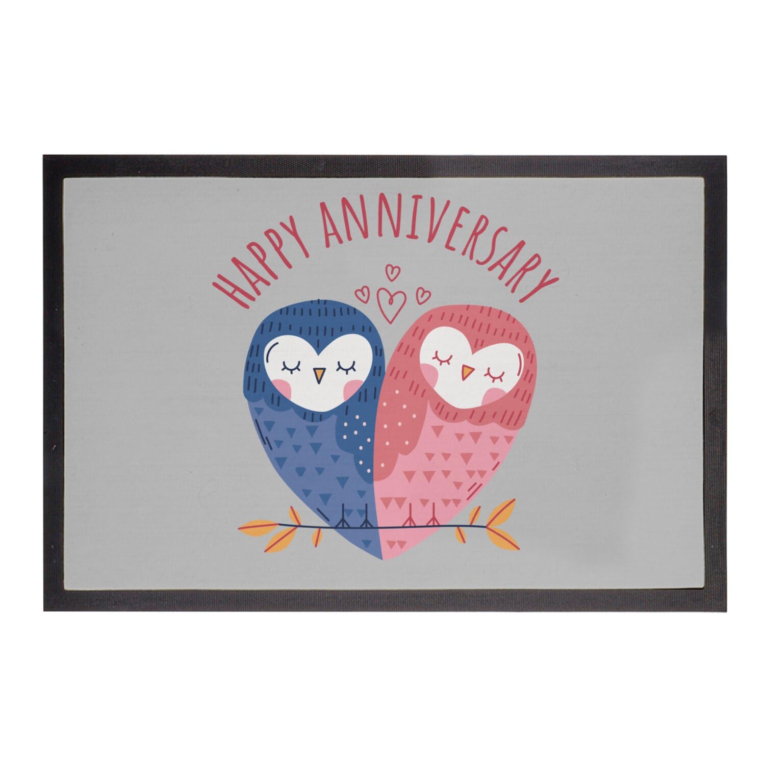 Paillasson gris 60x40cm pour anniversaire de mariage et cadeau couple unique