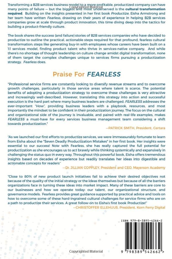 Fearless: How to Transform a Services Culture and Successfully Productize - Image 2