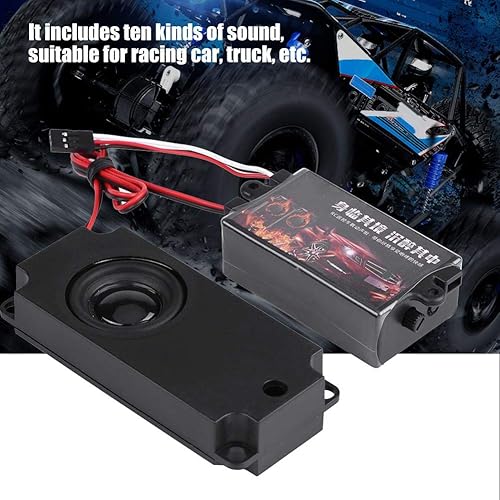 Miniatura 2 de Simulador de sonido del motor, juego de módulo simulado de sonido de motor de automóvil RC con altavoz para 110 vehículos modelo de coches simulado