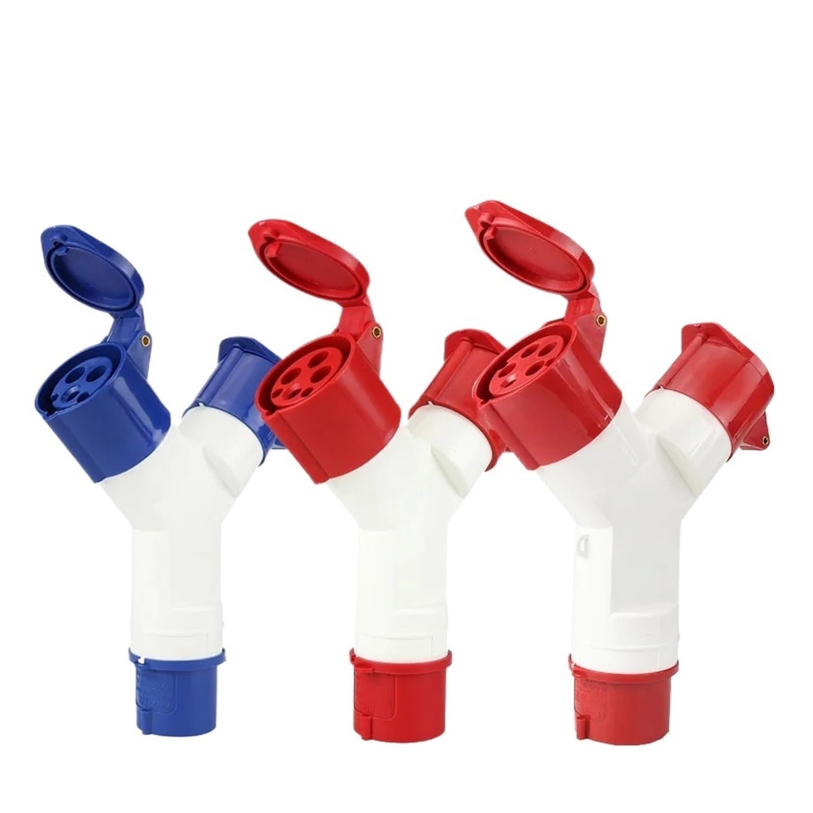 1 x Multifunktions-Industrie-Steckdose, 3P, 4P, 5P, 16A, 32A, 1 in 2/3 Ausgangsbuchse, wasserdicht, IP44/IP67