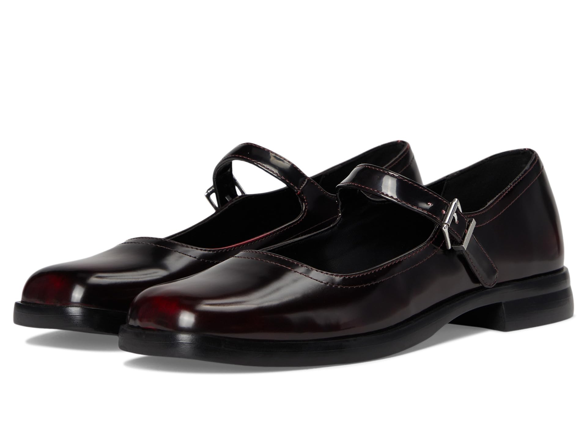 (取寄) マッデン ガール レディース ドミニク Madden Girl women Dominic Bordeaux Rub Off Madden Girl Women's Dominic Mary Jane Flat, Bordeaux Rub-Off, 5.5