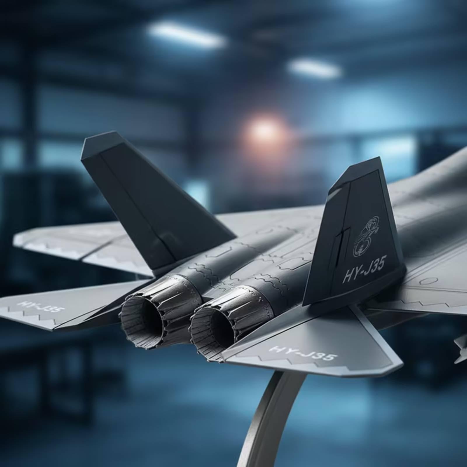 Harilla Aereo Modello da Caccia Maquette Velivolo Miniatura in Lega E Plastica Accessori Staccabili Sotto Tettuccio Cristallino Presentazione Dinamica su