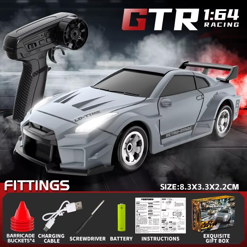 Image of 1:64 Scale Desktop Drift car | 2.4Ghz| RC Cars, Remote Control Car Toy, RC Drifting Cars, 2 Speed Modes (Winsome White)