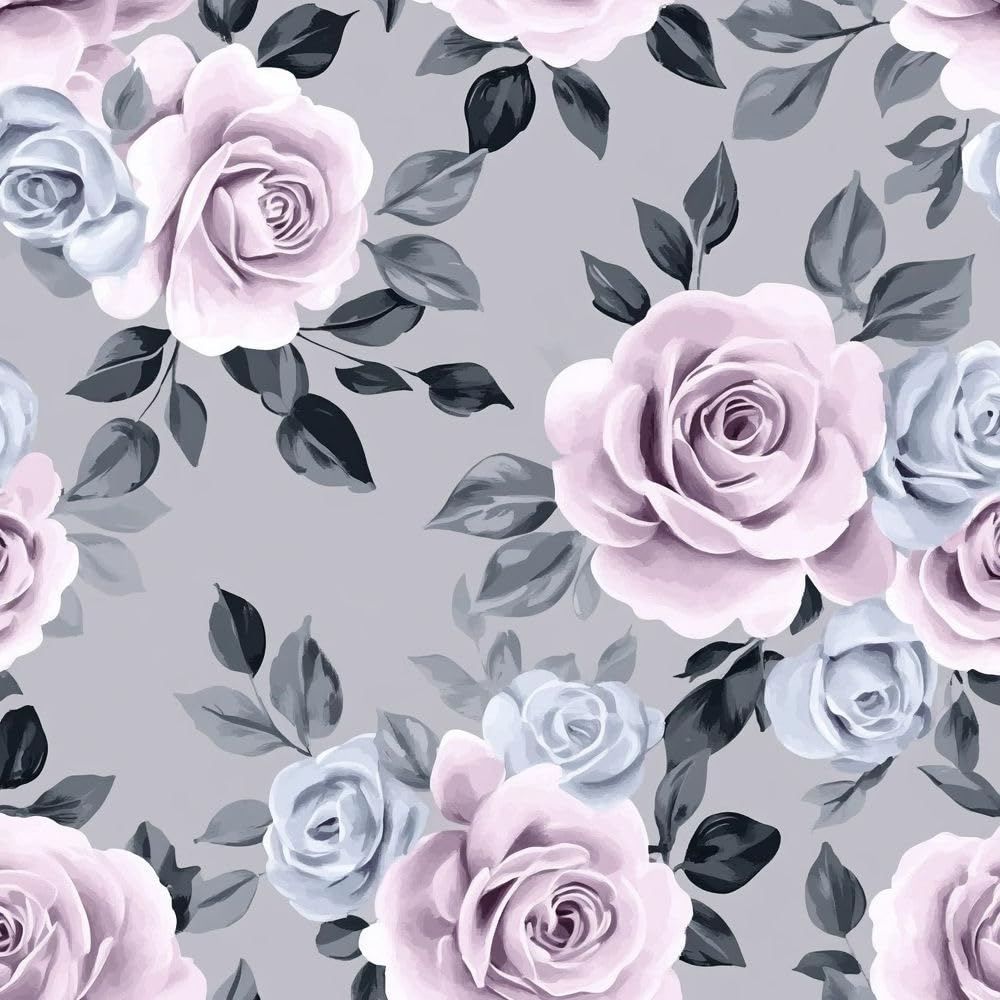 Papier peint vintage pivoine violette déco murale haut de gamme