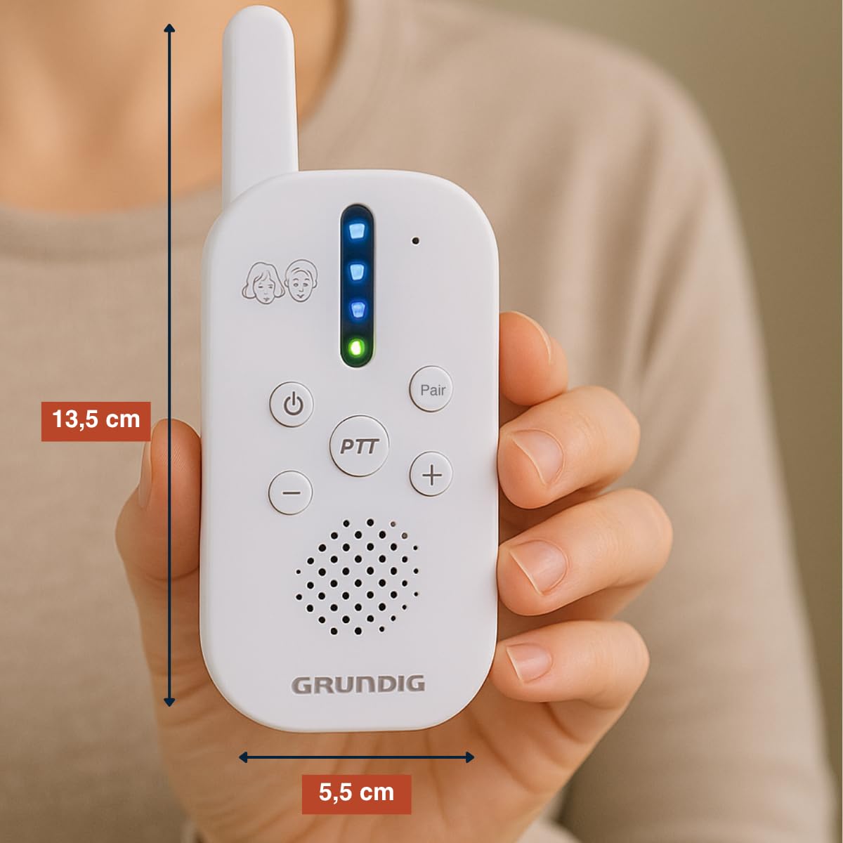 Grundig DECT Audio Baby Monitor, Baby Monitor with 150 m Range, Parent-Child Unit - Image 3