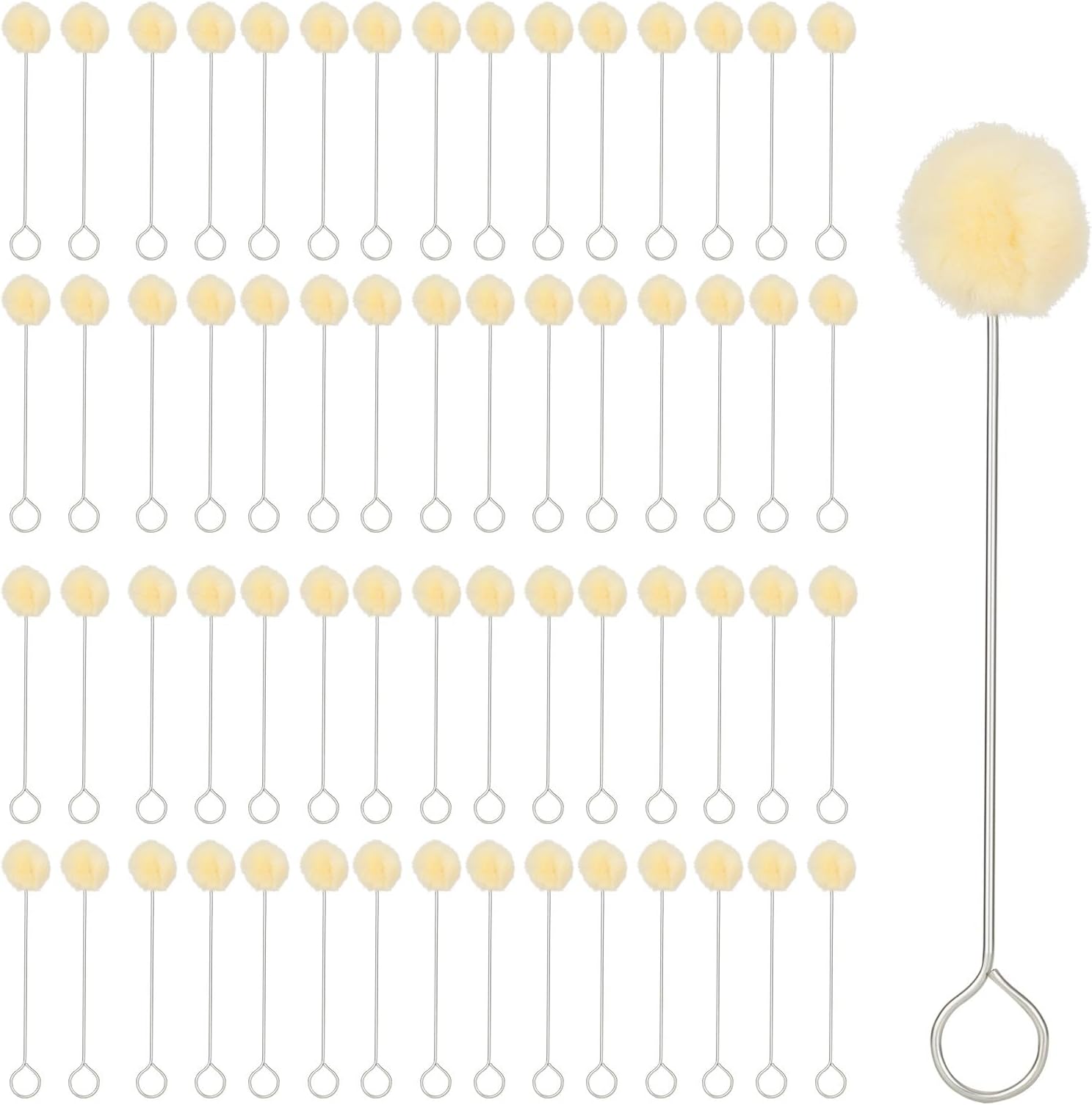 Wool Daubers Ball Brush 60PCS Leathercraft Dyes Tools，Applicator Tool for DIY Crafts Projects Staining, Crafting, Gluing，Shoe Polish