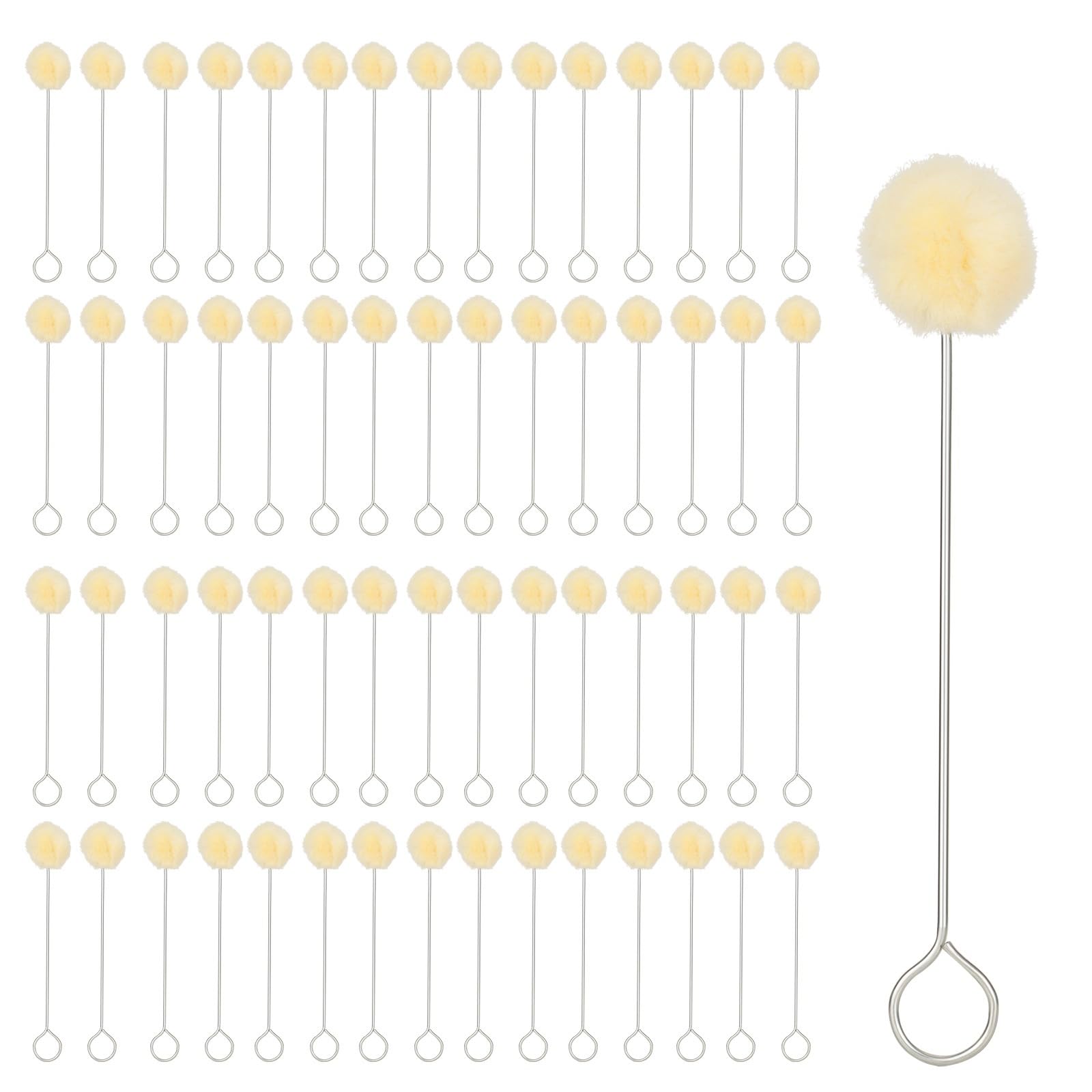 Wool Daubers Ball Brush 60PCS Leathercraft Dyes Tools，Applicator Tool for DIY Crafts Projects Staining, Crafting, Gluing，Shoe Polish