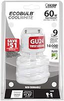 Vista 2 de Feit Electric 60W Equivalent CFL Twist Light Bulb on GU24 Base, Non-Dimmable, 900 Lumens, 10K Life Hours, 4100K Cool White, 6 Pack