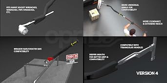 OPNBar Version 4 (1 Pack) Large Mouth Leverage Bar - for Shipping Container Doors - with SAFER GRIP Gloves