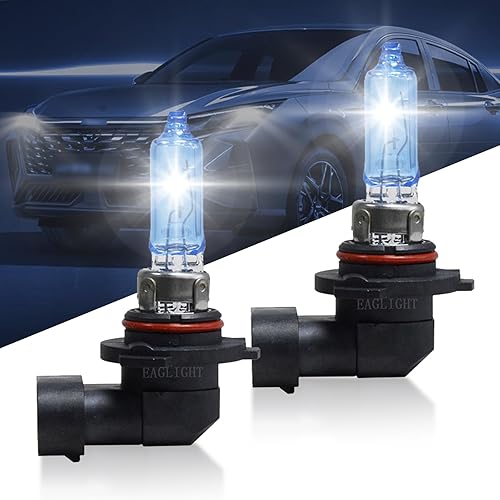 Crynod Kit de 2 lámparas halógenas antiniebla para automóvil, accesorios de repuesto de luz ultra blanca de 100 W, 12 V, lámpara antiniebla de