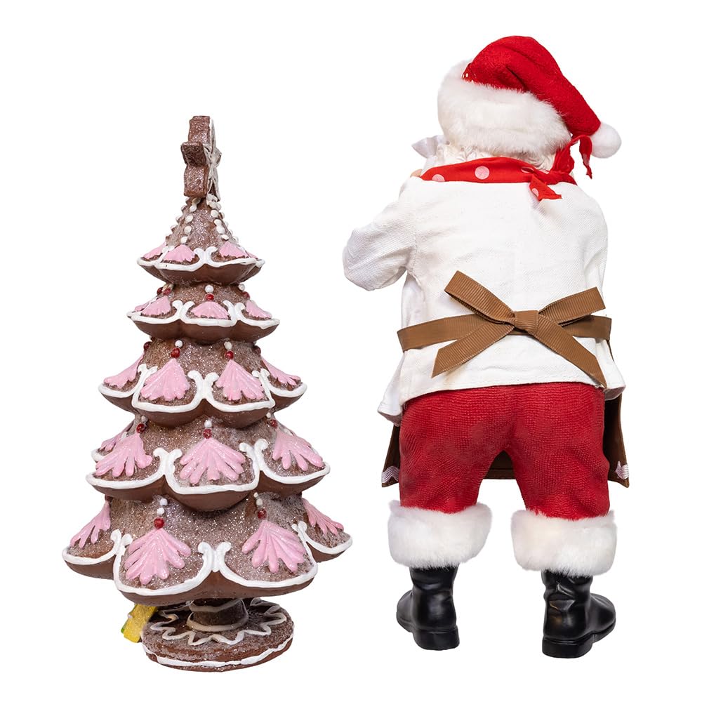 Kurt Adler Fabriché Lot de 2 sapins à Pain d'épices en Forme de Père Noël 26,7 cm