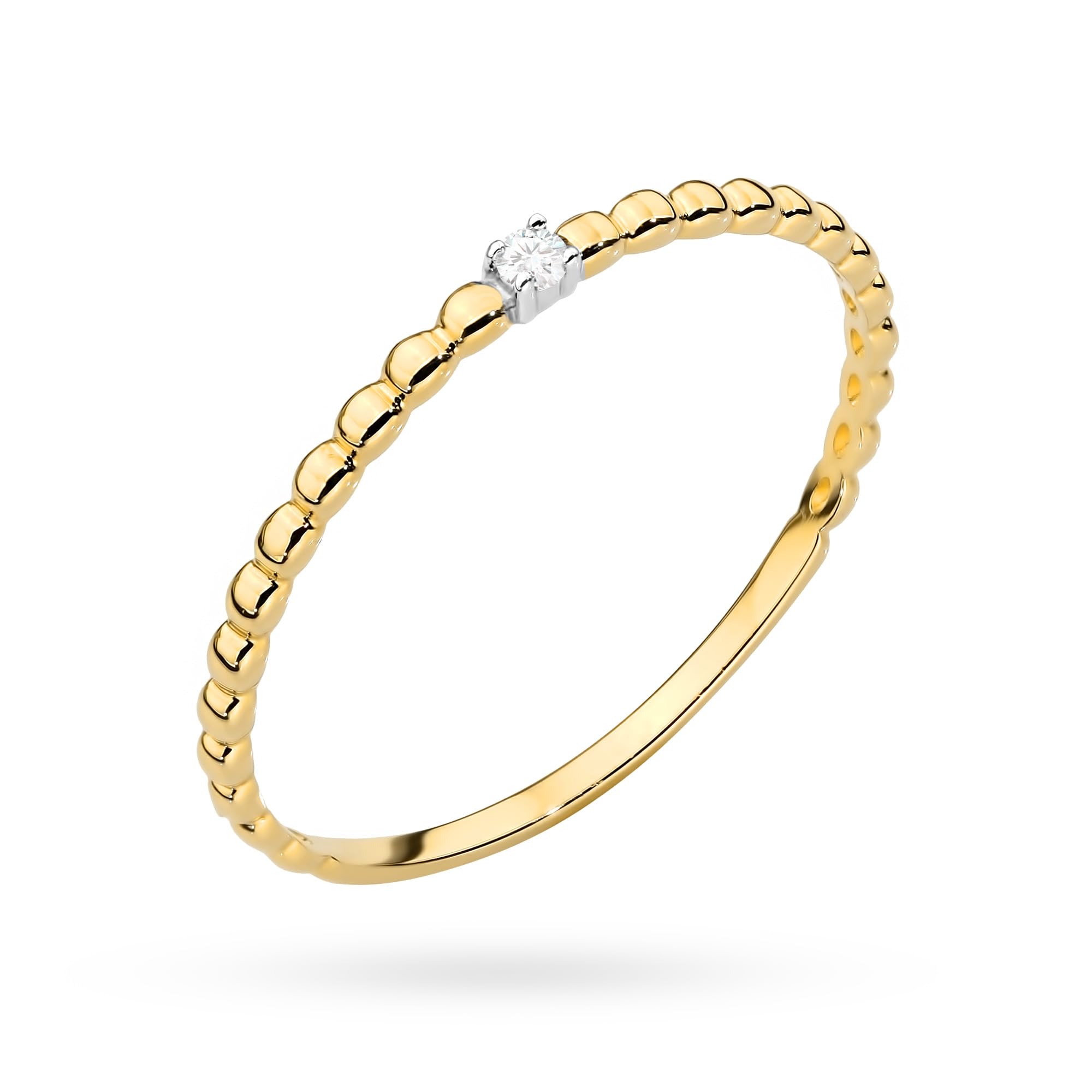 MARKO Damenring 333 Gold Kugelring Zirkonia Zart Minimalistisch Alltag