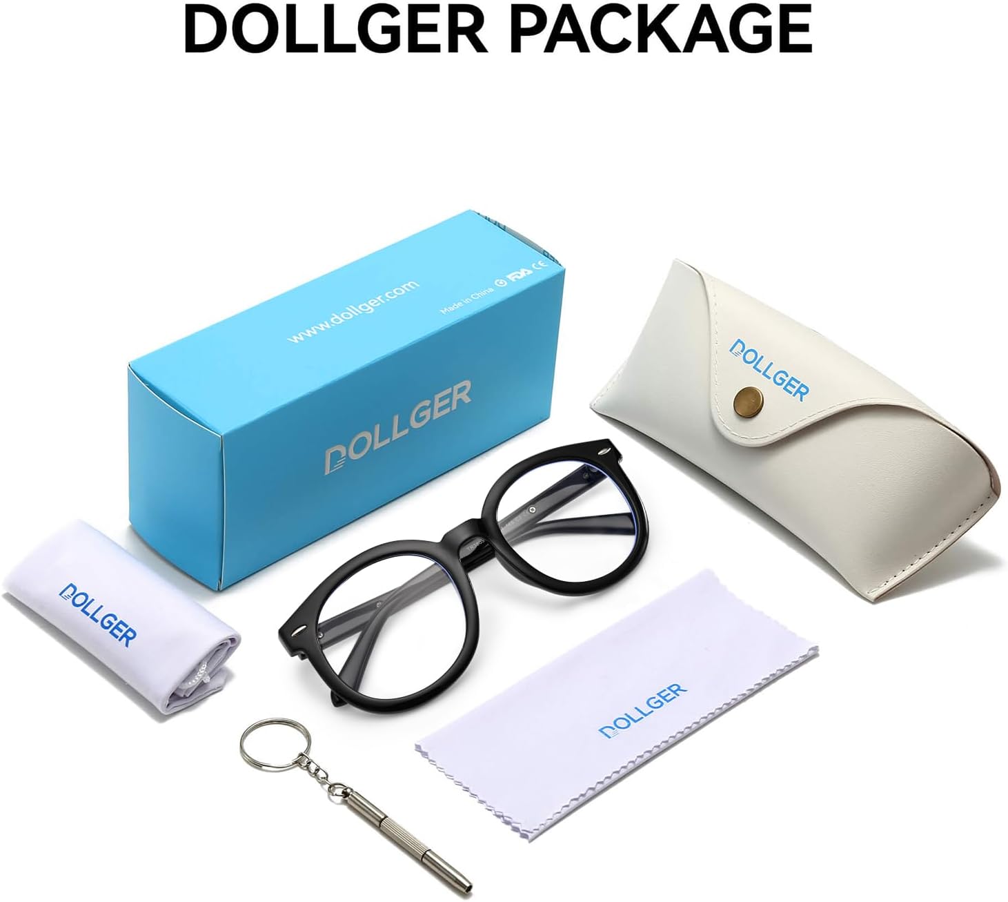 Dollger Oversized Round Blue Light Blocking Glasses for Women Big Large Chunky Frame Anti Bluelight Thick Glasses - Image 8