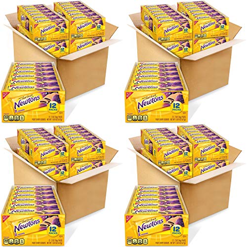 Newtons Soft & Fruit Chewy Fig Cookies, 4 Trays of 12 Packs (2 Cookies Per Pack) Pack of 4