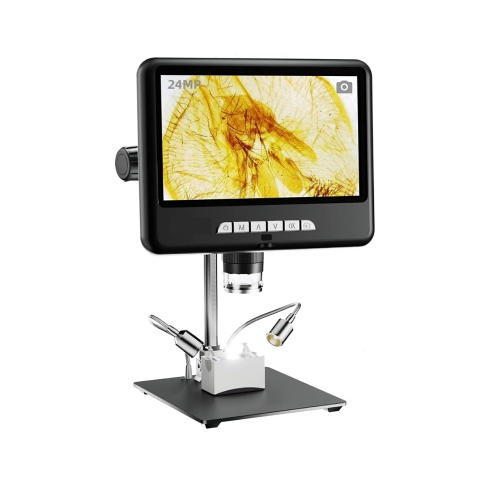 Microscopio Digitale 2K 1200X, 10" IPS Hdmi Microscopio Digitale Elettronico 32G per Telefono/Saldatura/Monete