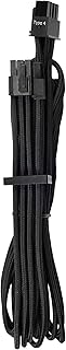 Individually 8-pin (6+2 Split) PCIe Cables (Single Connector) Type 4 Gen 4 Compatibility for Corsair PSUs – Black