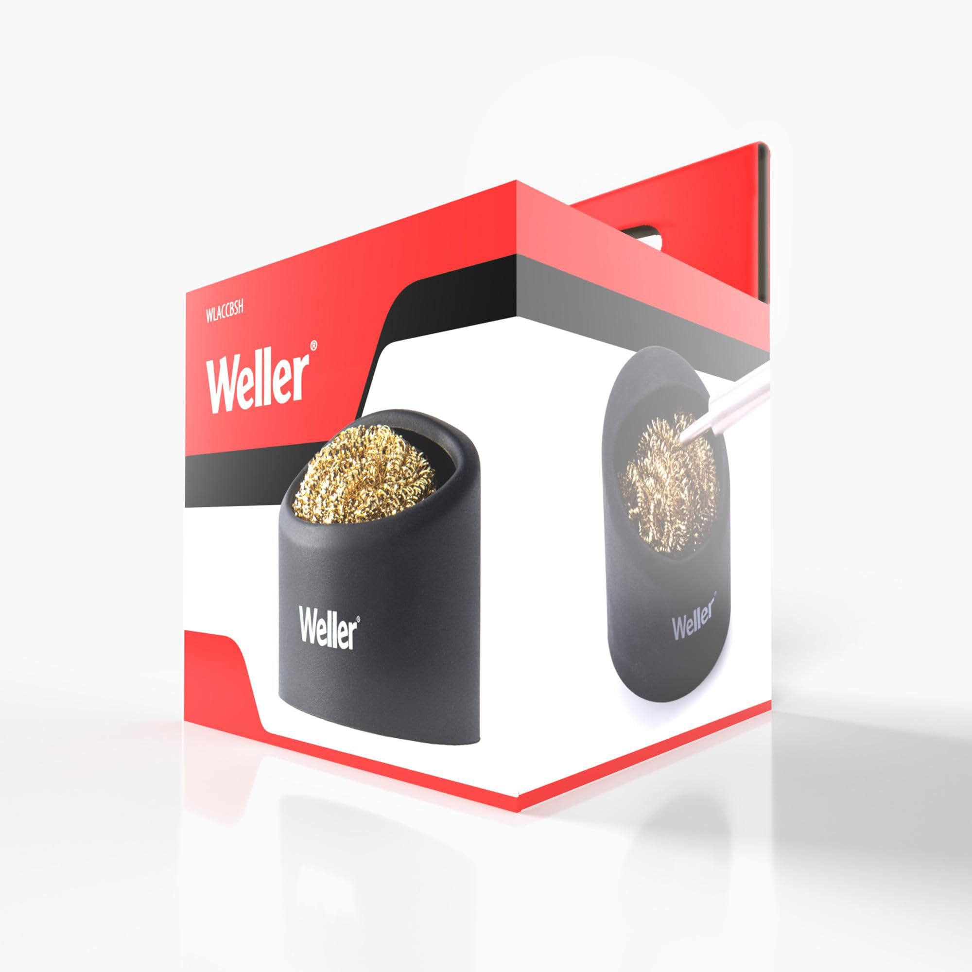 Weller WLACCBSH-02 lehim ucu temizleme süngeri, daha fazla güvenlik ve sağlamlık için silikon raflı