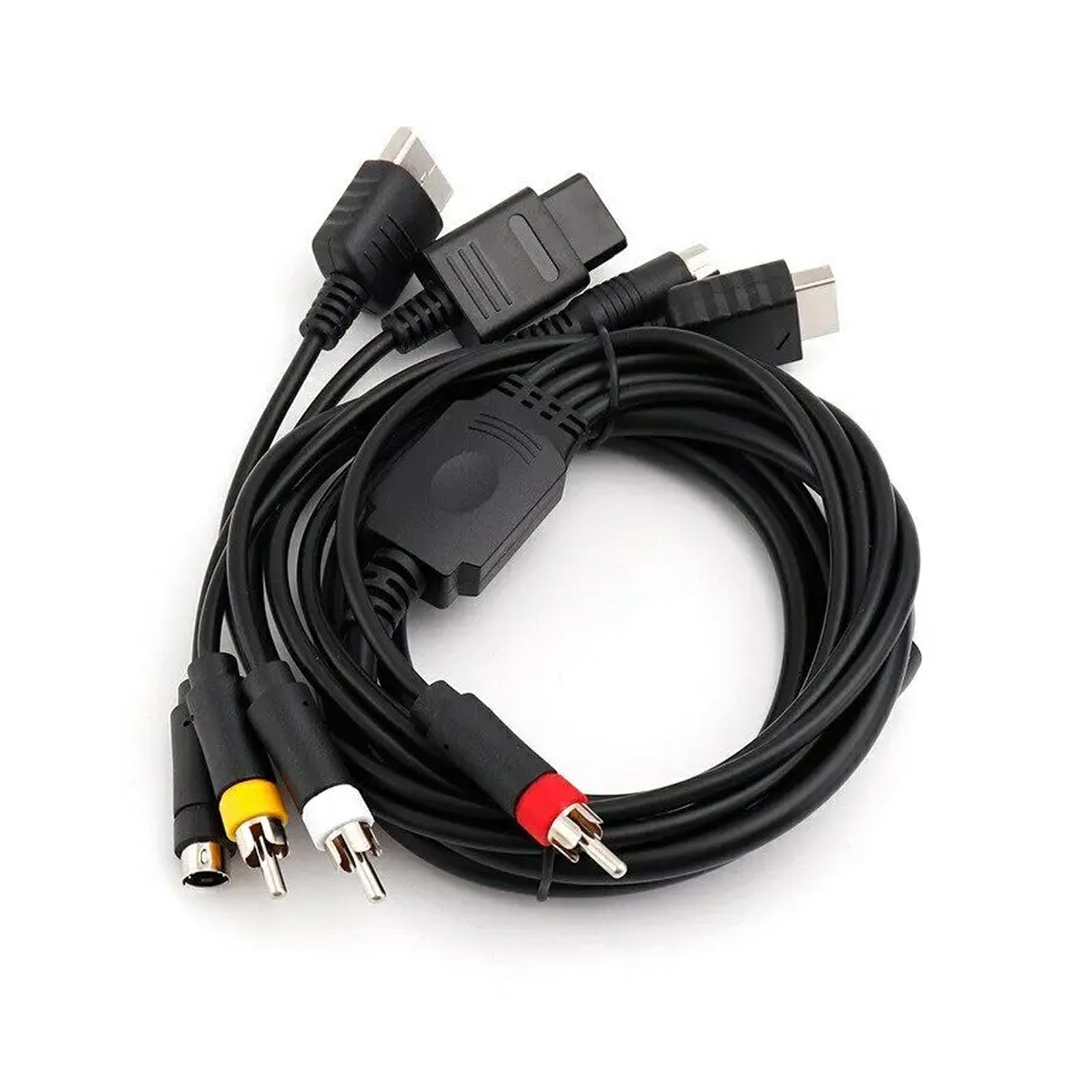 Câble vidéo S multi-en 1 N64 DC128 - Transfert stable pour console de jeu rétro - 1,80 m de long - Cordon AV multi-plateforme