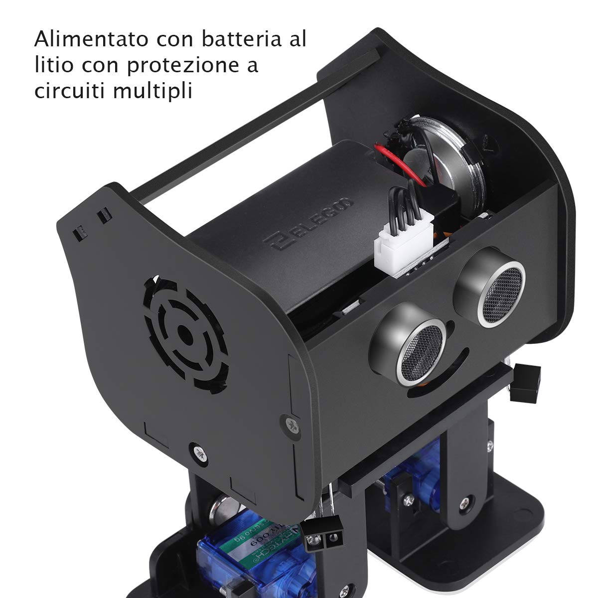 ELEGOO Penguin Bot Biped Robot Kit per Progetto Arduino con Tutorial di Montaggio, Kit STEM per Hobbisti STEM Giocattoli per Bambini e Adulti, Versione Nero V2.0