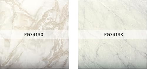 Miniatura 6 de ROSEROSA Papel tapiz autoadhesivo de mármol sintético de PVC, revestimiento de estante superior para encimera, color Aurora (PGS4130: 2.00 pies x