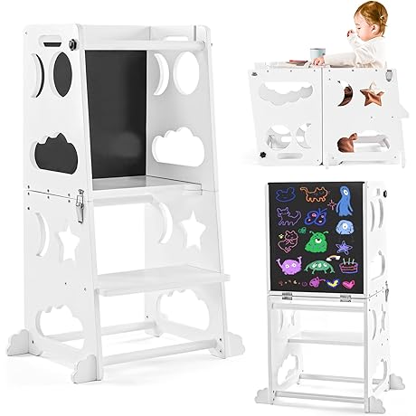 4-in-1 Toddler Step Stool: The Kitchen Helper for Safe and Independent Exploration