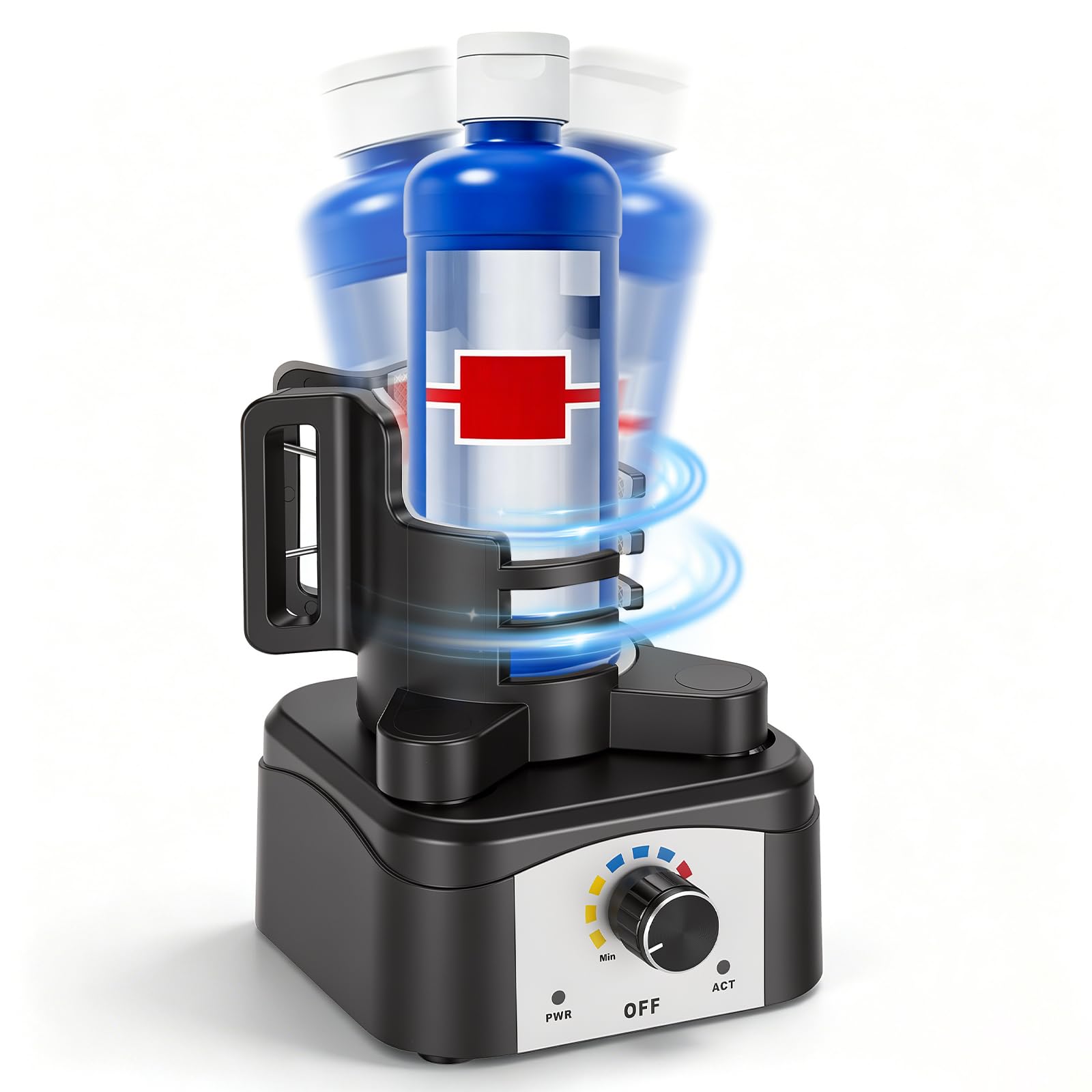 Mini Mezclador Vortex, 500-3200 rpm Agitador de Pinturas para Modelismo, Herramienta de Mezcla a 3 Velocidades Manos Libres, Shaker 10-100ml para Esmalte de Uñas, Tubos de Ensayo Laboratorio