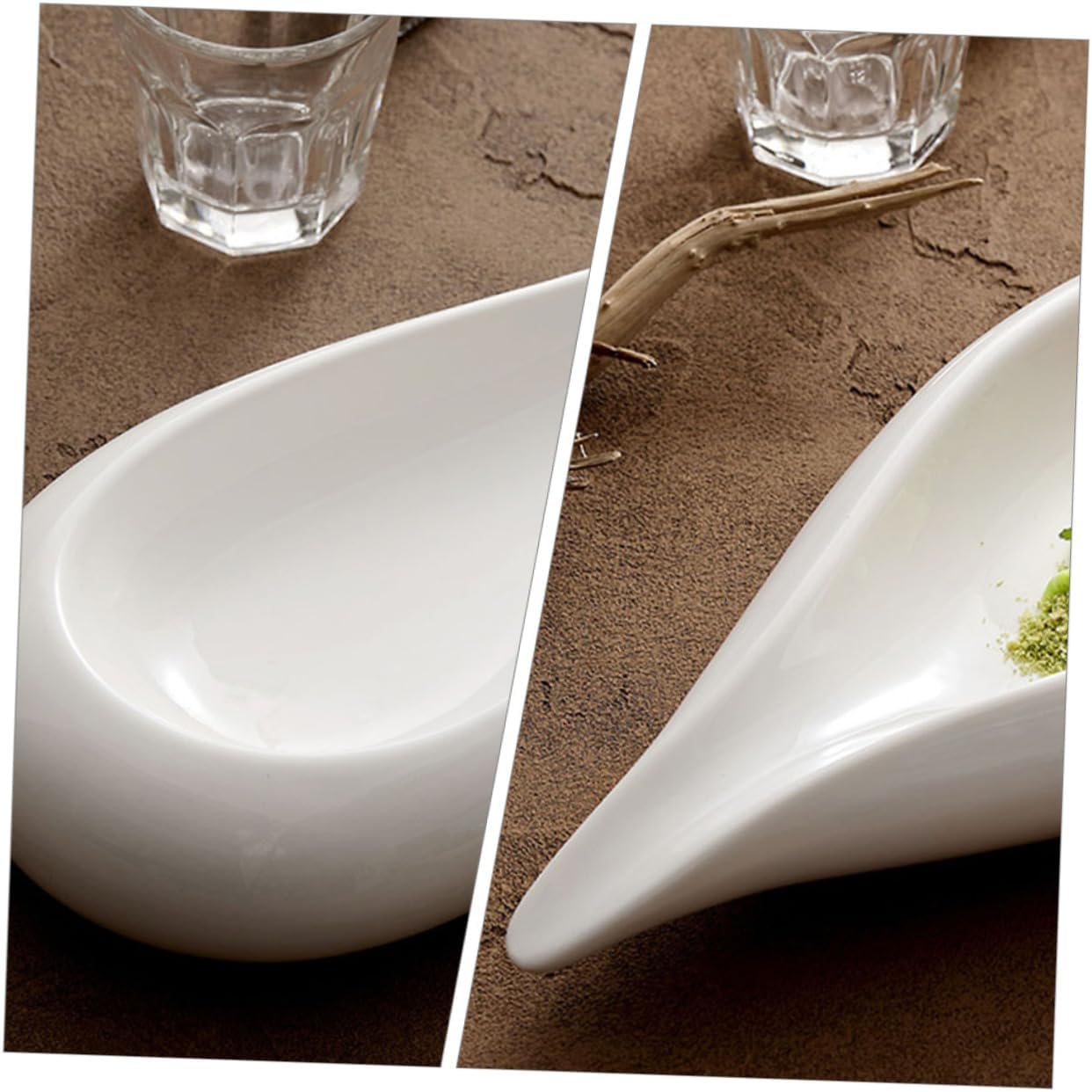 Ceramic Appetizer Plate Unique Water Drop Design Serving Dish for Salad Dessert and More for Restaurants and Daily Use Easy to Clean Ceramic