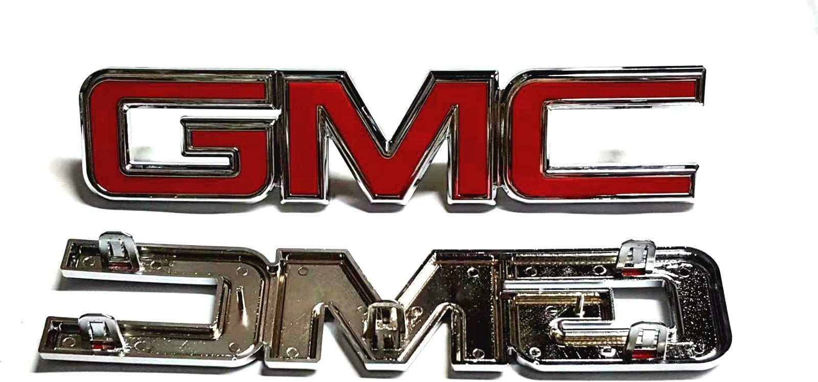 Minigo G-38PS 2015 2016 2017 Yukon/Canyon Front Grille Emblem Badge NamePlate # 22814065 for Gmc Yukon/Canyon (Silver)