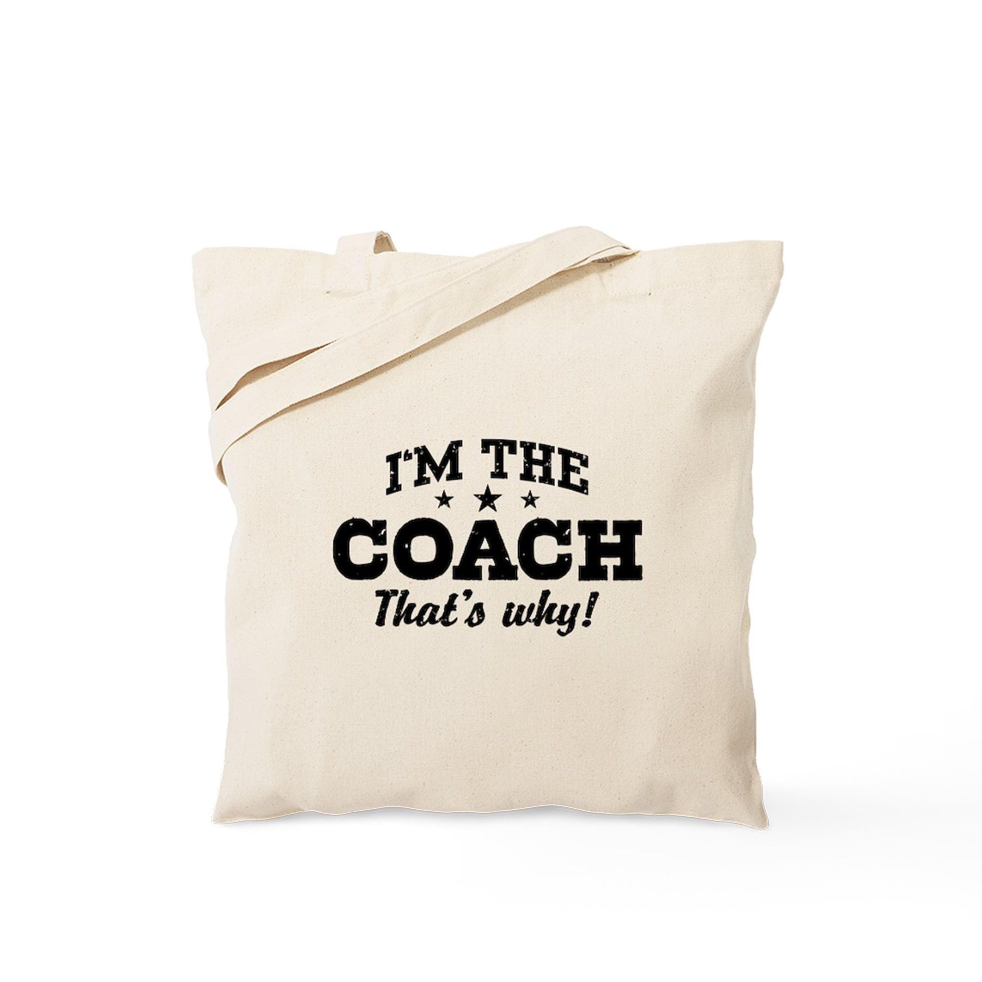 CafePress Coaching Tote Bag Reusable Beige Canvas Shopping Bag