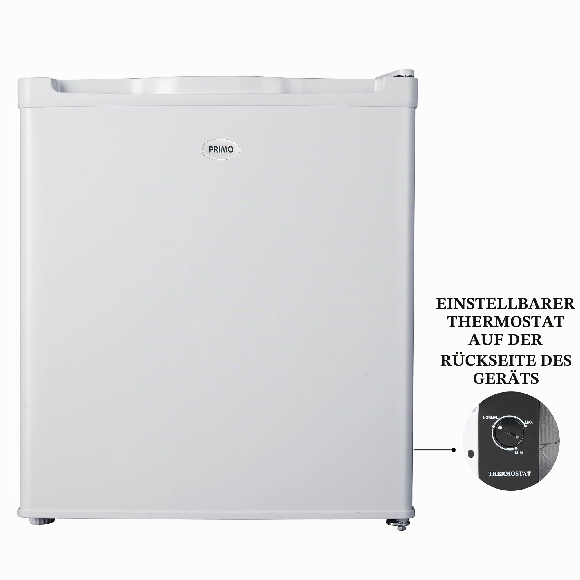PRIMO PR146DV Mini Gefrierschrank - Gefrierschrank Klein - Freistehend - 33 Liter - Energieeffizienzklasse D - Weiß