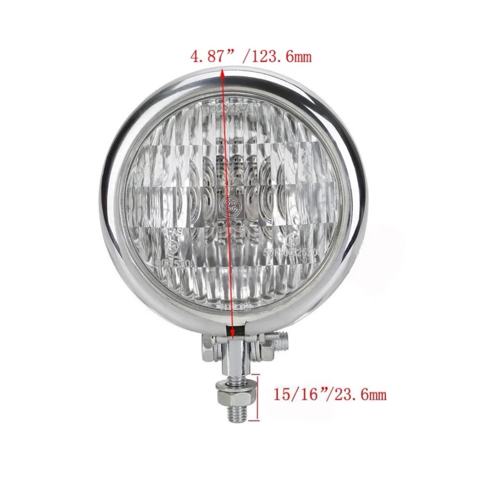 Moto Faro Fanale per BMW per Bobber per Chopper per Cafe per Racer Universale Moto 4.5 "H4 Lampadina Faro Rotondo Retro 12V