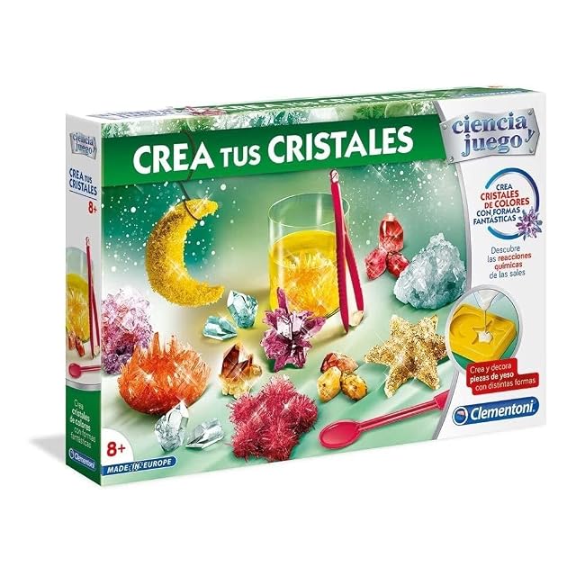 Clementoni CREA Tus Cristales, Juego científico a Partir de 8 años, Juguete en español (55288)