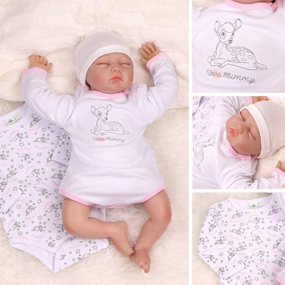 2er Pack Disney Bambi Lagarmbody weiß rosa 18-24 Monate (92)
