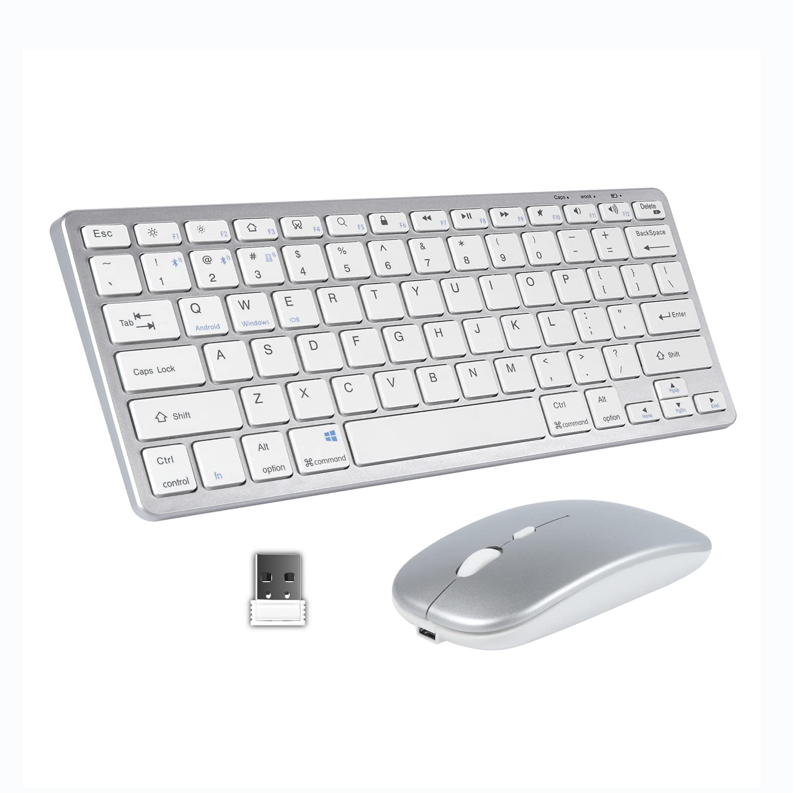 Amazon | Bluetoothキーボードマウスセット 2.4GHz USBワイヤレス 3台
