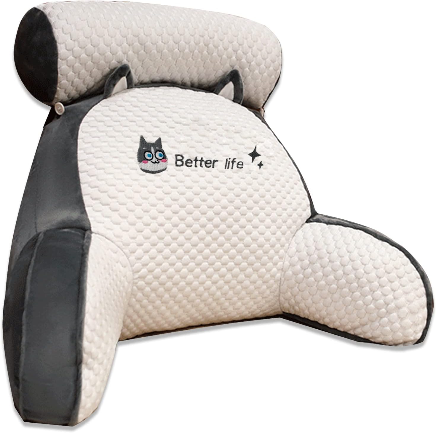 YUDACHU Reading Pillow Cooling Ice Silk Back Pillow for Sitting in Bed Back Support