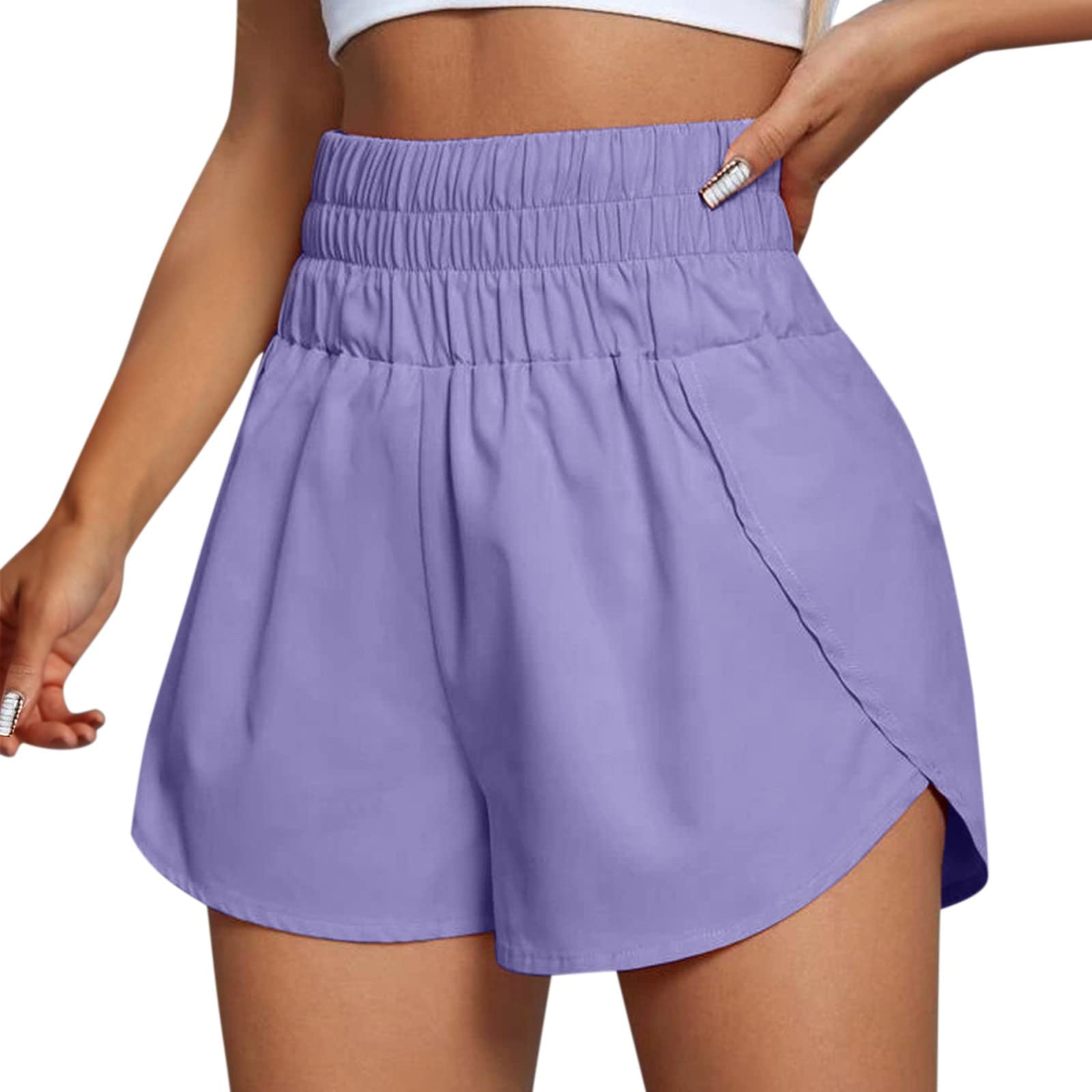 Shorts for Women with Pockets, Workout Shorts for Ladies Compression Slip Short Pants Soft Fit Shorts Fashion Pants Casual