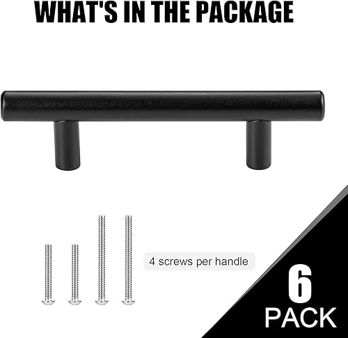 Miniatura 7 de CZC HOME Paquete de 5 tiradores de gabinete de 7.5 pulgadas, manijas de cajón de acero inoxidable, tiradores de cajón centrales de 5 pulgadas para