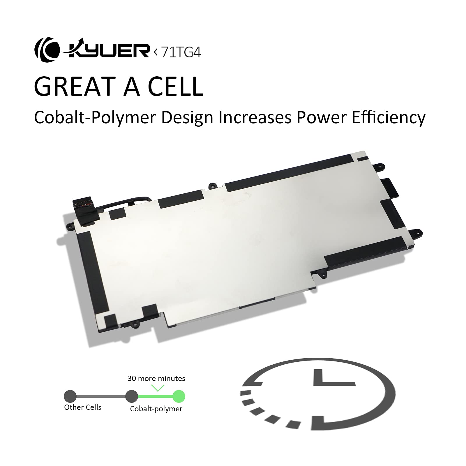 K KYUER 45Wh 71TG4 Laptop Bateria do Dell Latitude 12 5000 5289 13 7000 7389 7390 13" 13.3" P29S001 P29S002 2-in-1 Business Series 071TG4 K5XWW X49C1 0X49C1 725KY N18GG CFX97 3745mAh Notebook Battery