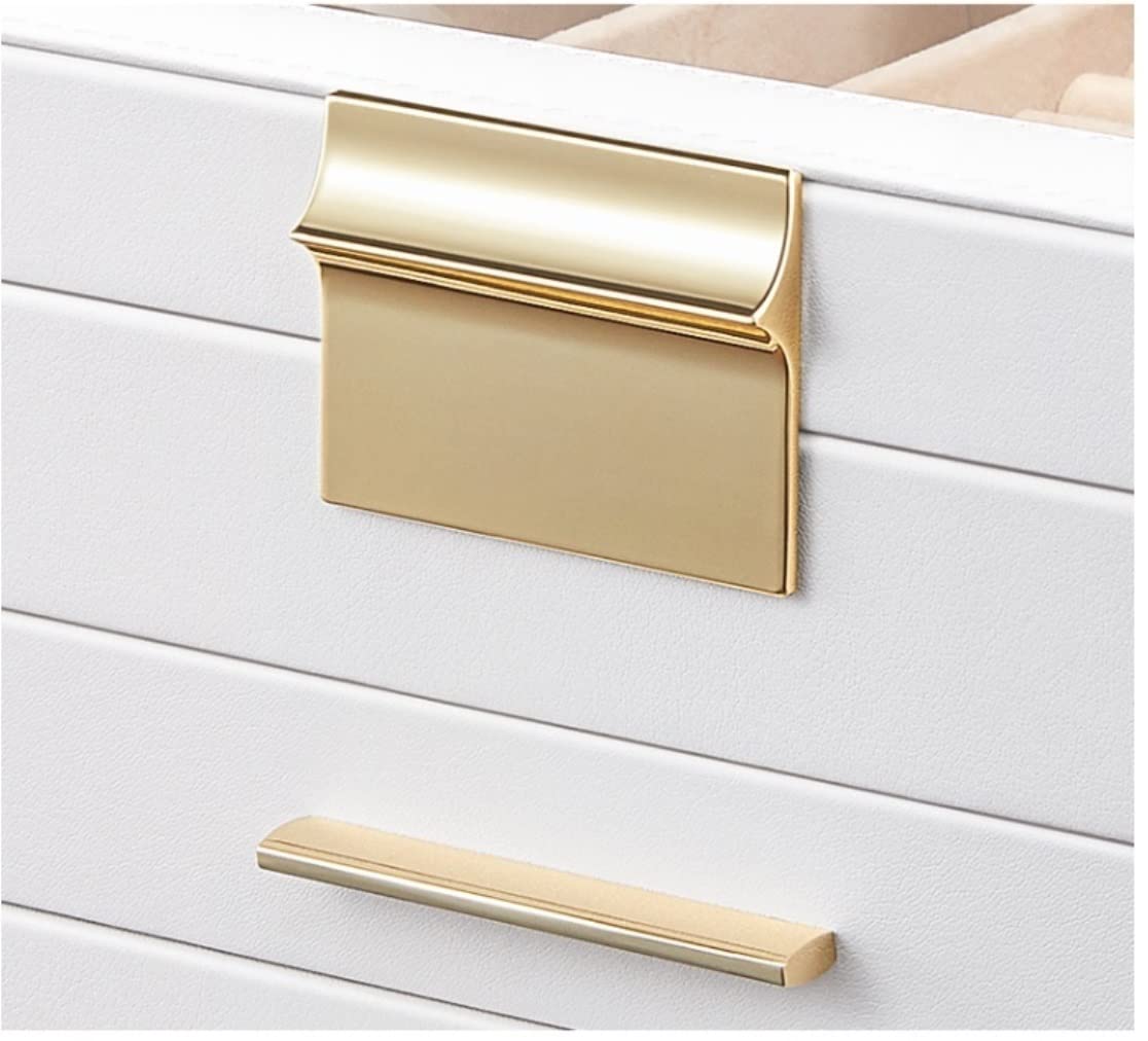 Schmuck-Organizer, Schmuckkästchen, großes Schmuckkästchen, Organizer, Schublade, Spiegel für Damen, Pu-Leder, Aufbewahrungskoffer für Ohrringe, Ring, Halskette, Armband, Uhr, Schmuckkästchen,
