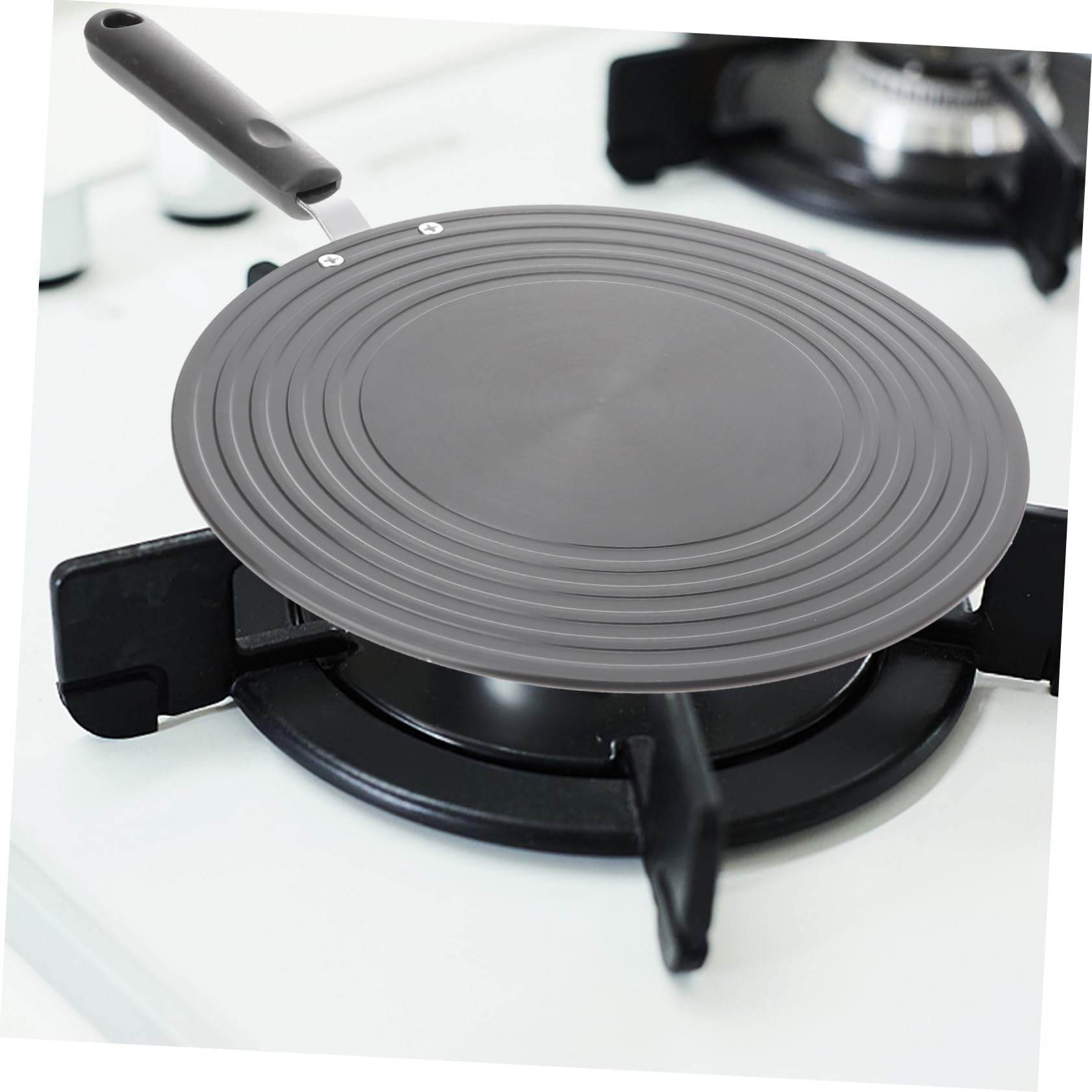 Didiseaon Placa Difusora de Calor Negro Redonda de Aleación de Aluminio Descongela Alimentos y Protege Ollas para Estufa de Gas