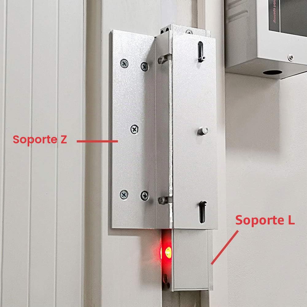 Cerradura Magnética Eléctrica de Metal Cerradura de Puerta Electrónica 180KG/350lbs Fuerza de Retención DC12V Modo Seguro de Fallas con Soporte Z&L para Vidrio Enmarcado