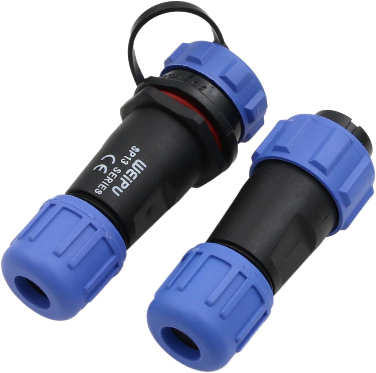 Weipu SP13 2 Pin Waterproof Electrical Connector, Male Female Cable Plug, IP68 Aviation Circular 13A 250V for Outdoor AC DC Power