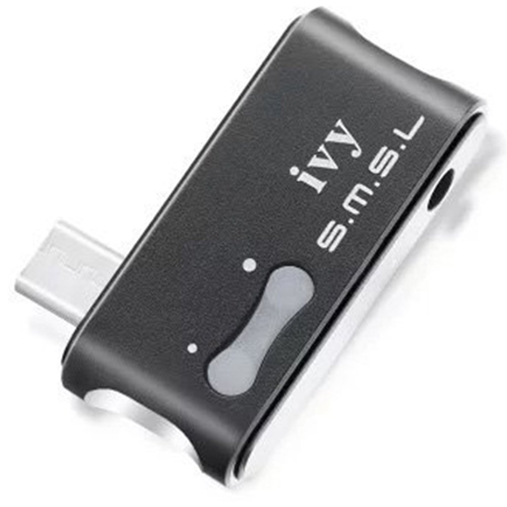 각진 view of S.M.S.L IVY DAC showing MICRO USB connector and 3.5mm headphone jack.