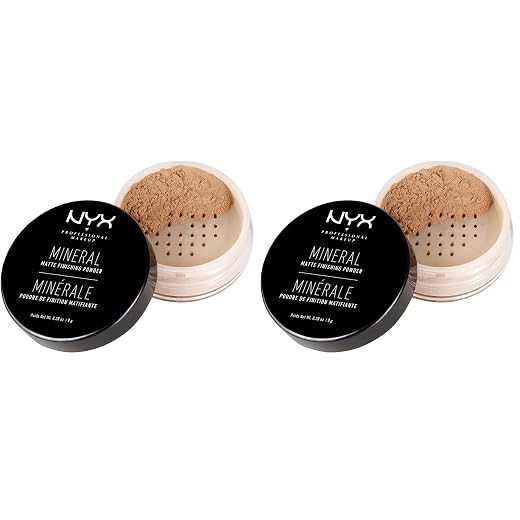 NYX Professional Makeup Polvos fijadores Mineral Finishing Powder, Polvos sueltos, Acabado mate, Absorbe brillos, Fórmula vegana, Tono: Light/Medium