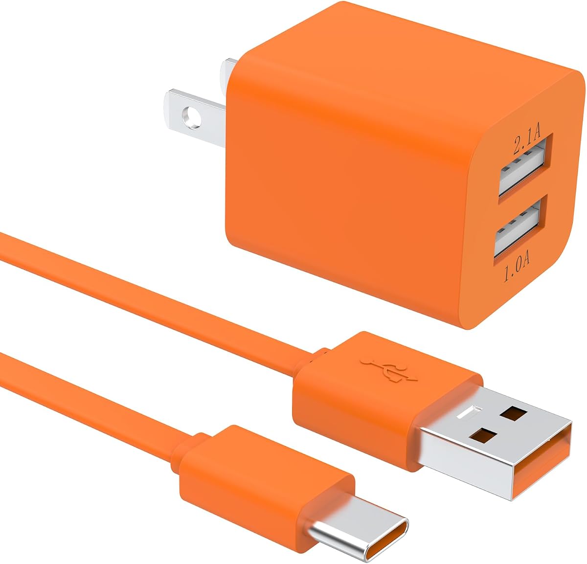 USB C Charger Charging Cable Compatible with JBL Charge 6, 5, 4, Flip 7, 6, 5, Pulse 4, 5, Clip 4, 5, GO 4, 3 Speakers, for JBL Tune 720BT, 510BT, 770NC, 760NC, 520BT,Vibe Beam Headphone Orange 3.3 FT