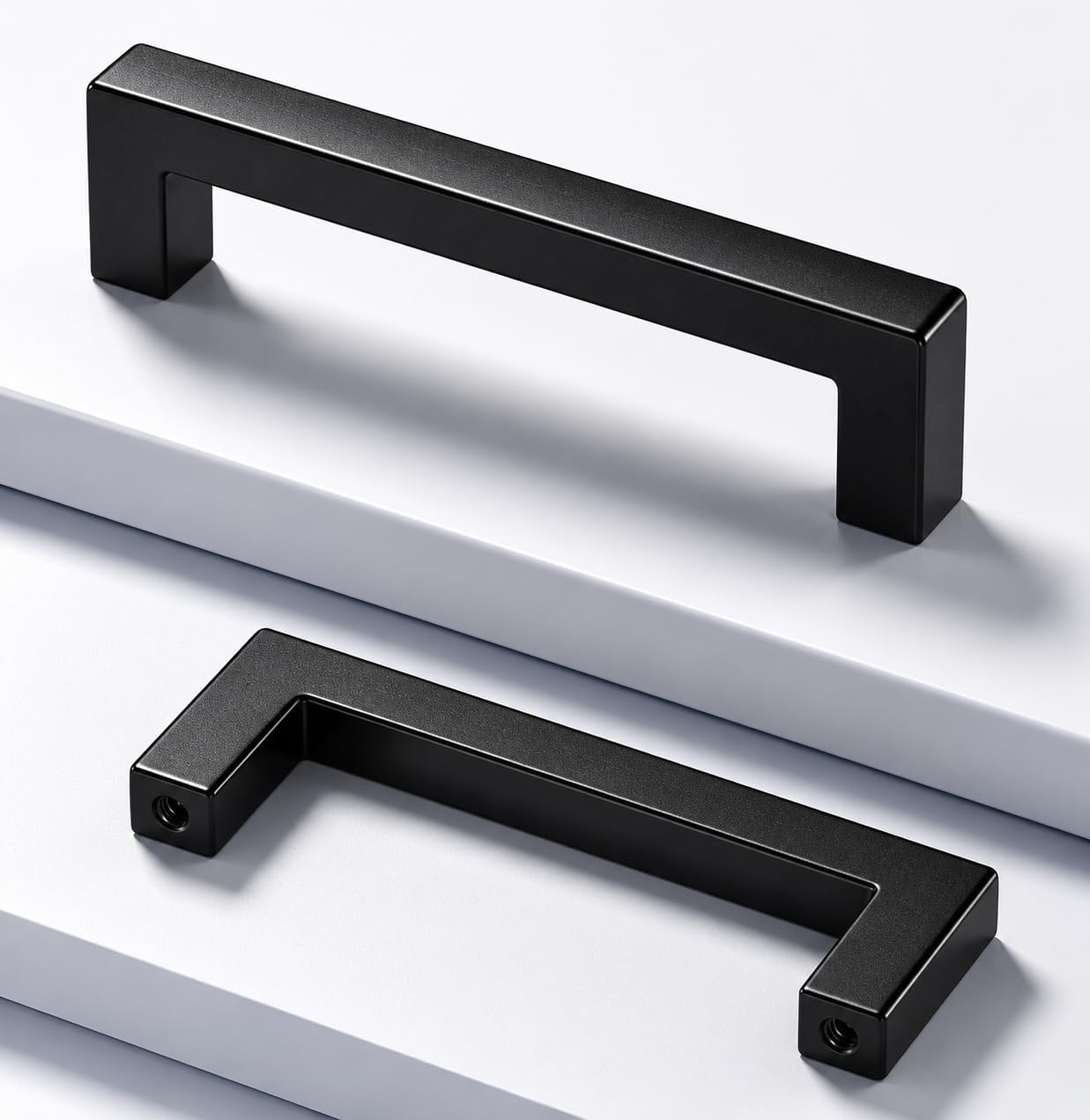 Veise 30 Pack 3 Inch Kitchen Cabinet Handles – Solid Matte Black Drawer Pulls Kitchen Cabinet Hardware, Black Square Pulls for Dresser Cupboard Bathroom Dresser